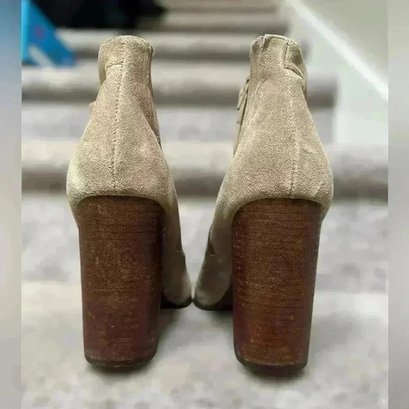 Jeffery Campbell Hanger Suede Ankle Zipper Boots | Tan | Women’s Size 10 - Picture 5 of 12